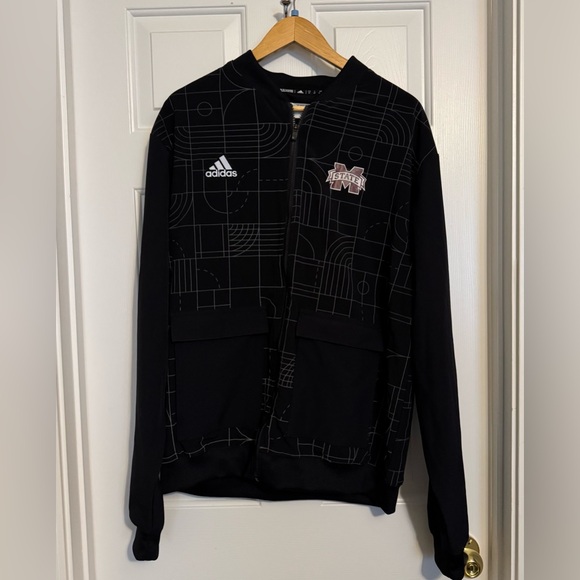 adidas Other - Adidas Jacket Featuring Mississippi State Logo Black And White Adult LT